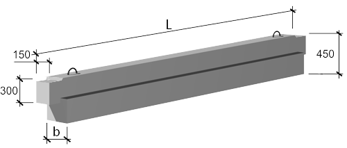 Ригели связевого каркаса высотой 450 мм ИИ-04-3 выпуск 3